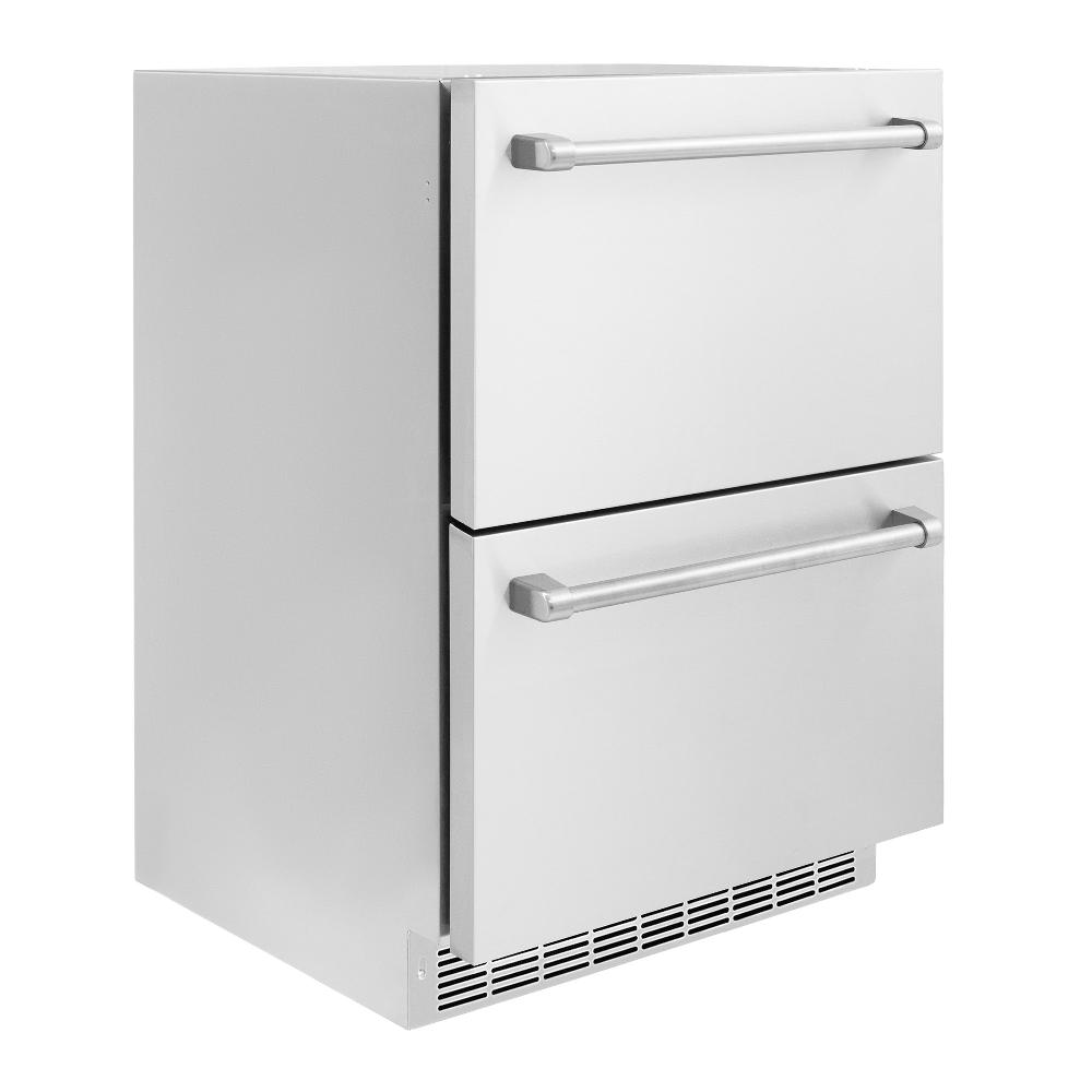 ZLINE Touchstone 24-inch refrigerator in stainless steel RDSO-ST-24, side view