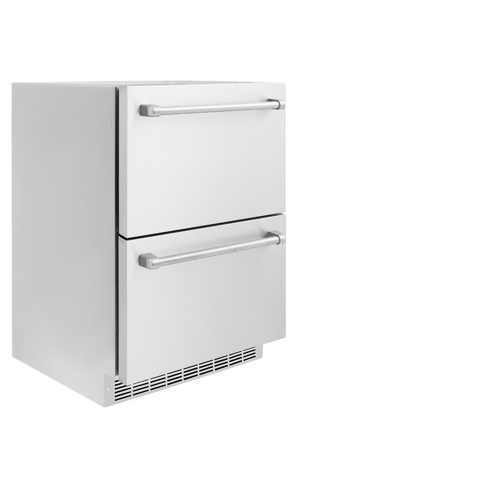 ZLINE Touchstone 24-inch refrigerator in stainless steel RDSO-ST-24, side view