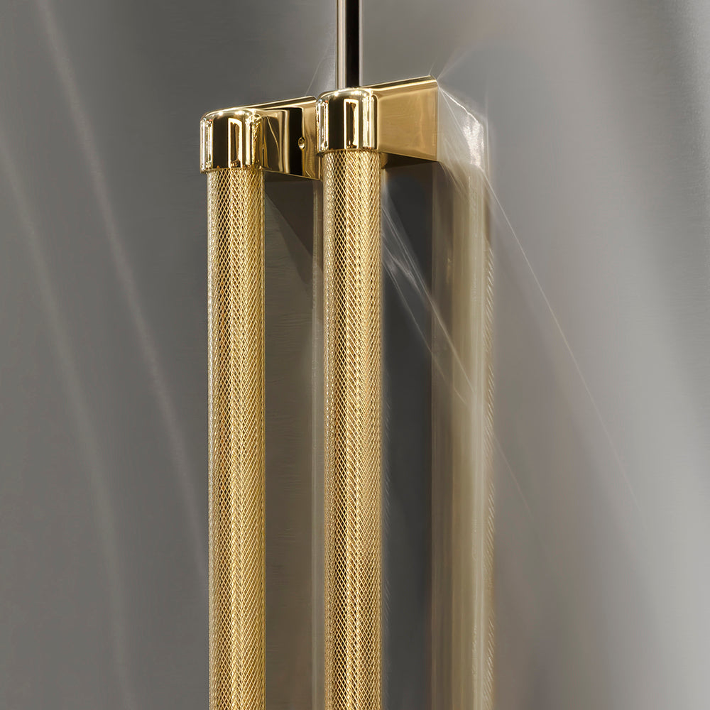 ZLINE Autograph Edition 60-inch refrigerator in stainless steel with graphite gray interior and polished gold accents GRBIVZ-30460KG, detail