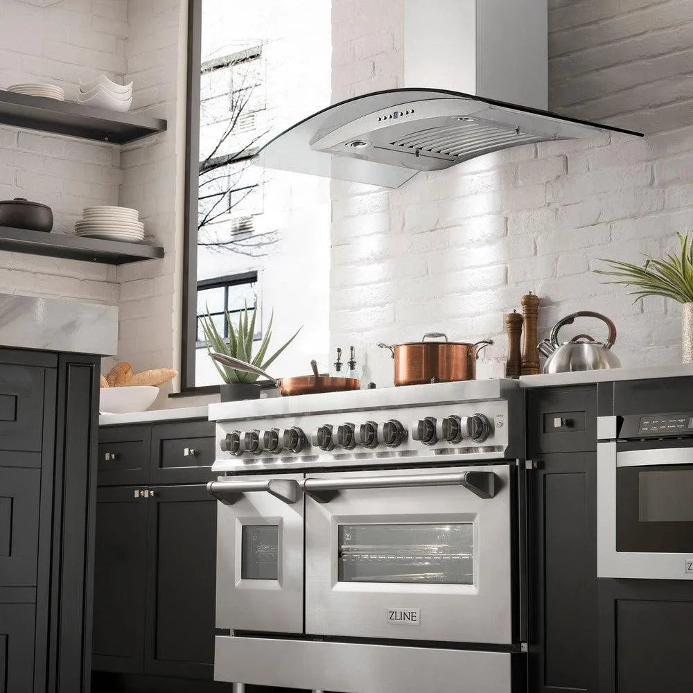 ZLINE CrownSound 48-inch range hood in stainless steel KN4CRN-BT-48, view 2