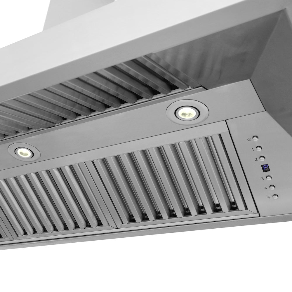 ZLINE Professional 60-inch range hood in stainless steel 597-60, detail
