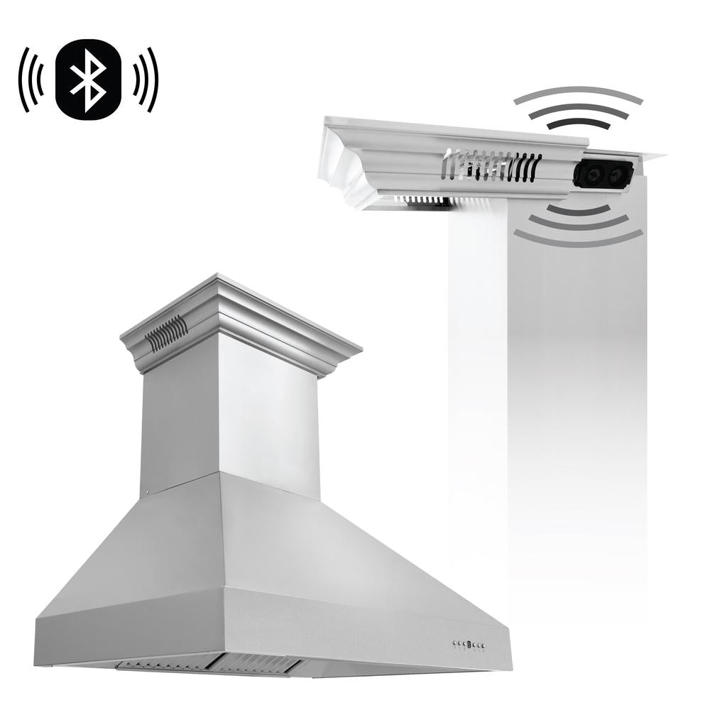 ZLINE CrownSound 36-inch range hood in stainless steel 667CRN-BT-36