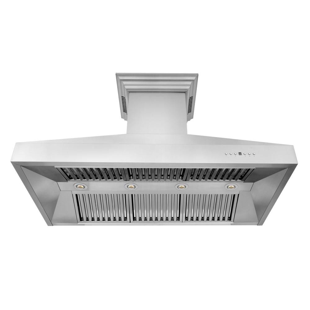 ZLINE CrownSound 48-inch range hood in stainless steel 667CRN-BT-48, front view