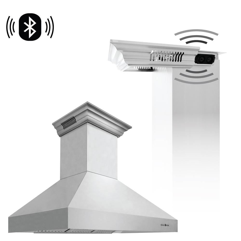 ZLINE CrownSound 48-inch range hood in stainless steel 667CRN-BT-48