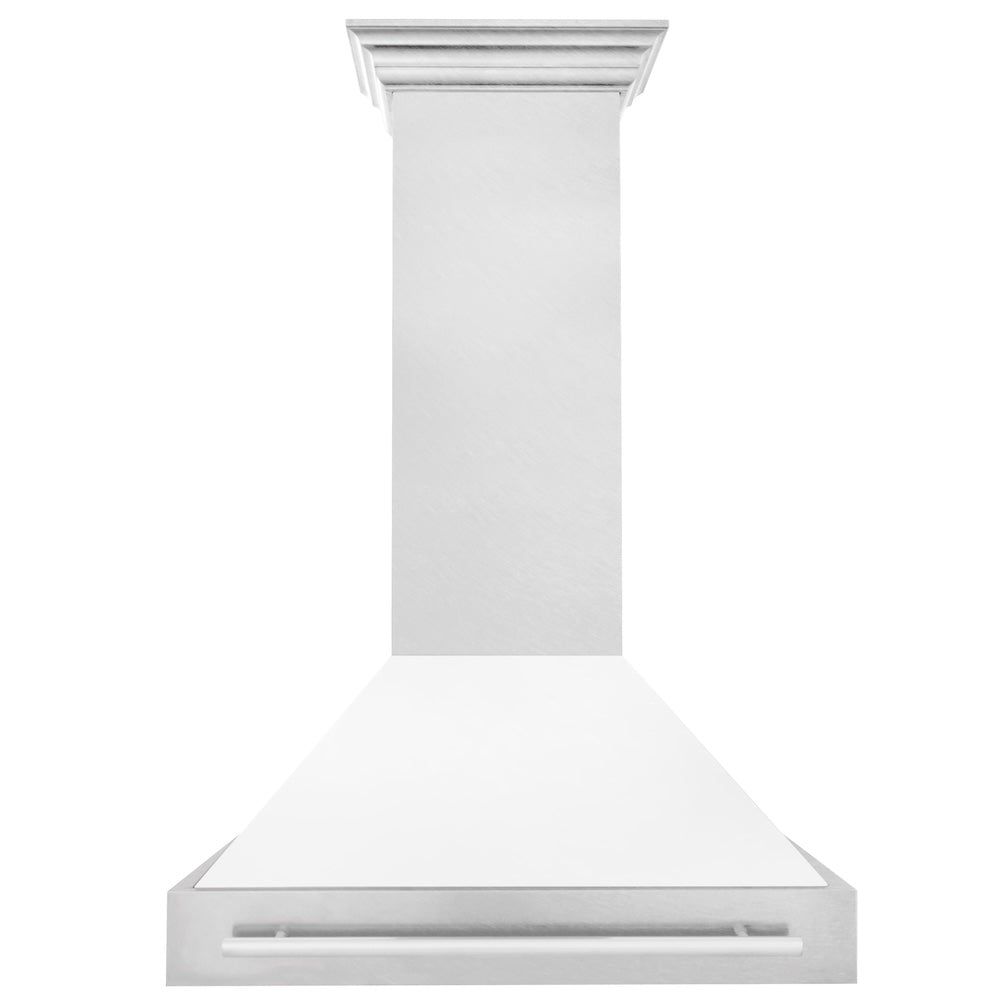 ZLINE 36-inch range hood in satin stainless steel 8654SNX-WM-36, front view