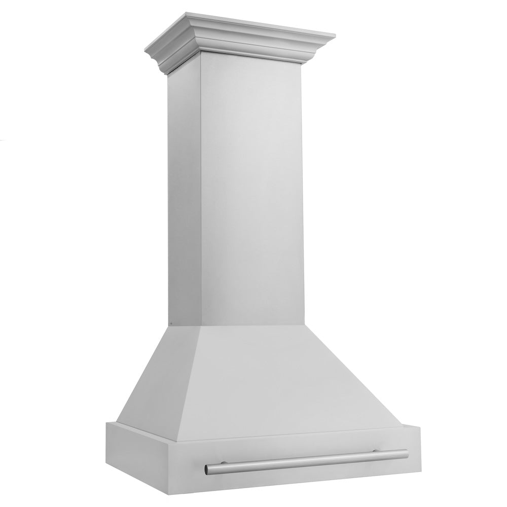 ZLINE 30-inch range hood in stainless steel 8654STX-30, side view