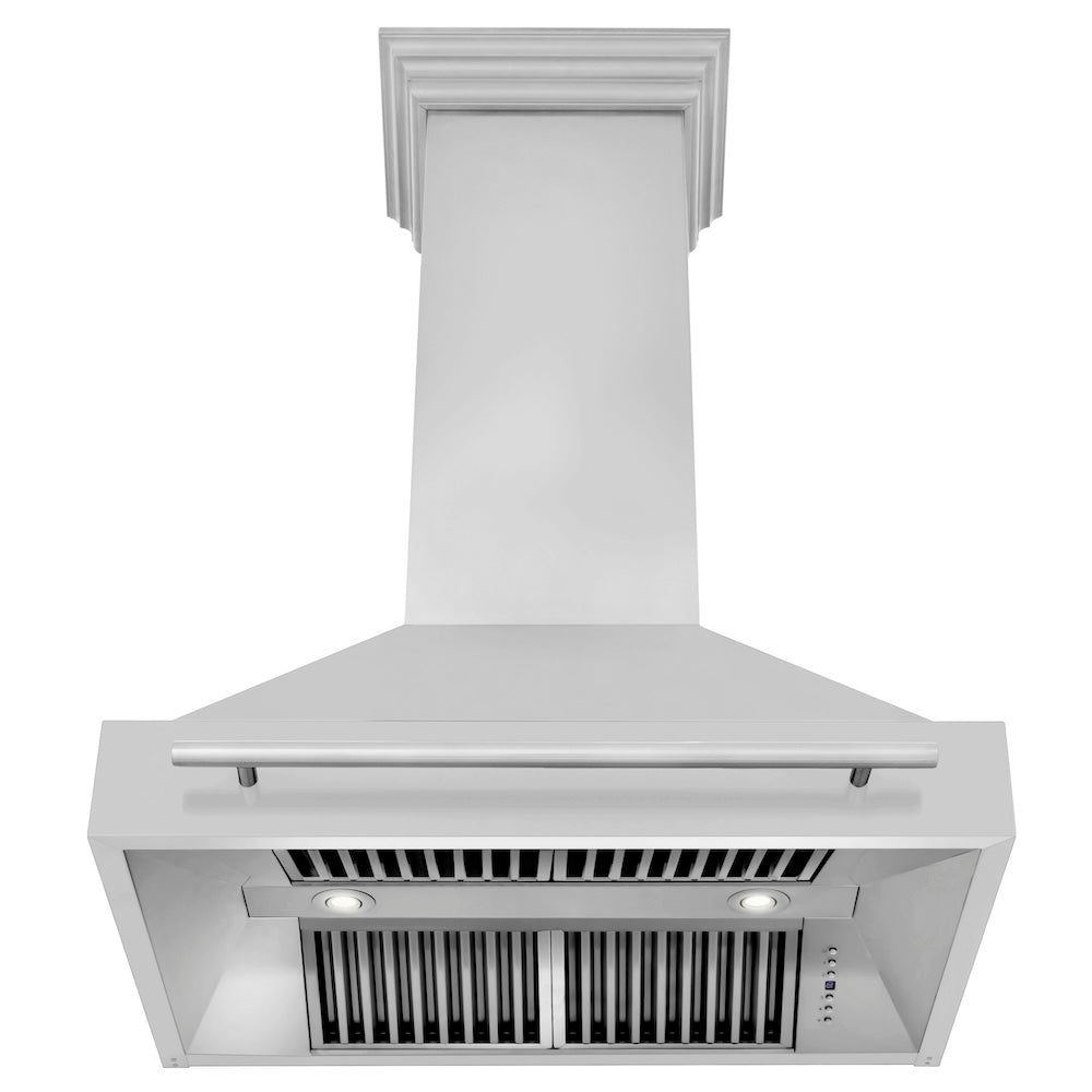 ZLINE 36-inch range hood in stainless steel 8654STX-36, front view