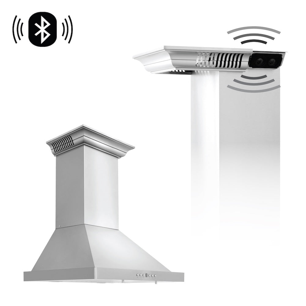 ZLINE CrownSound 24-inch range hood in stainless steel KBCRN-BT-24