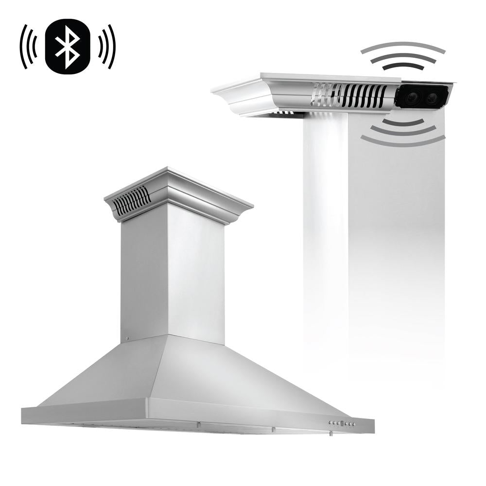 ZLINE CrownSound 30-inch range hood in stainless steel KBCRN-BT-30
