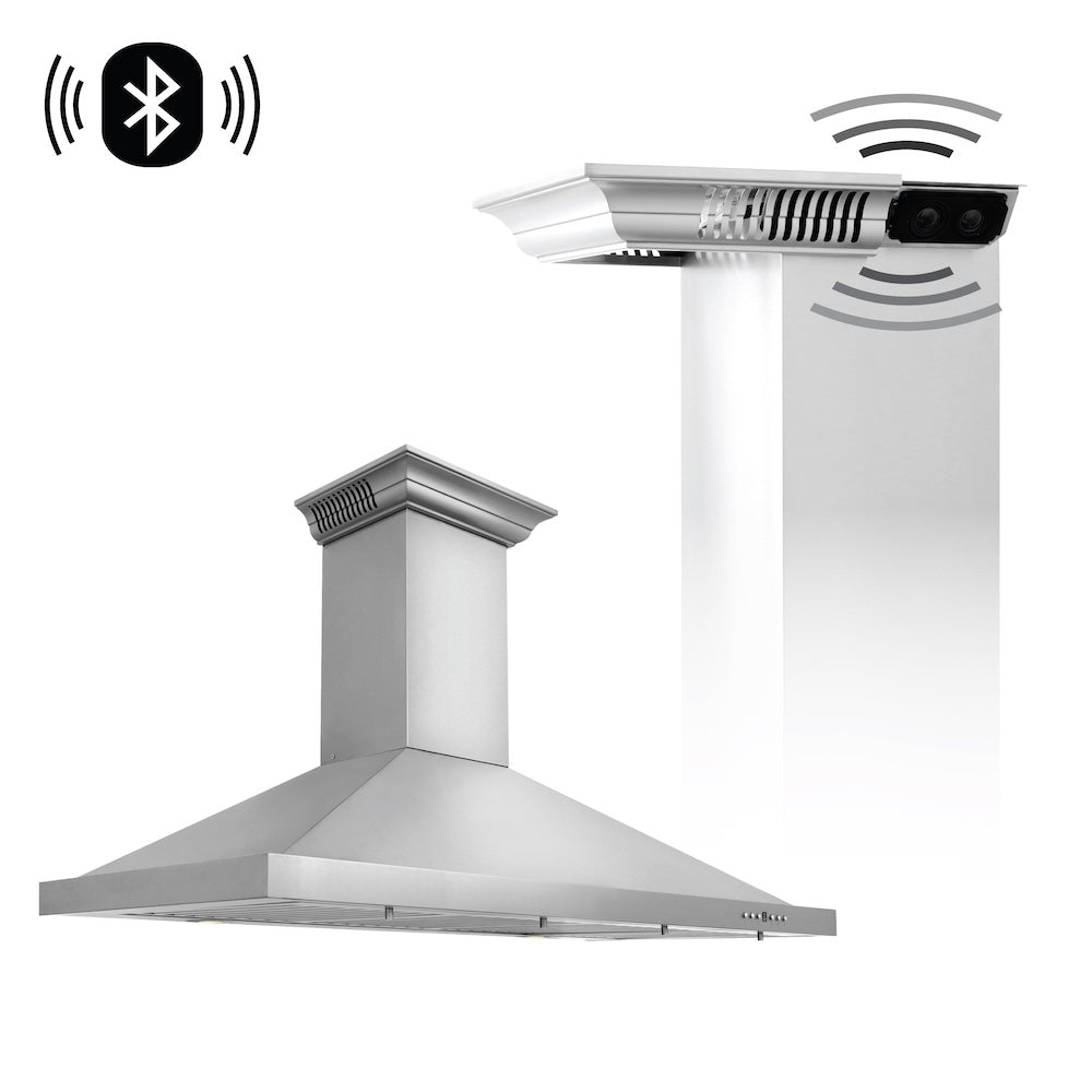 ZLINE CrownSound 42-inch range hood in stainless steel KBCRN-BT-42