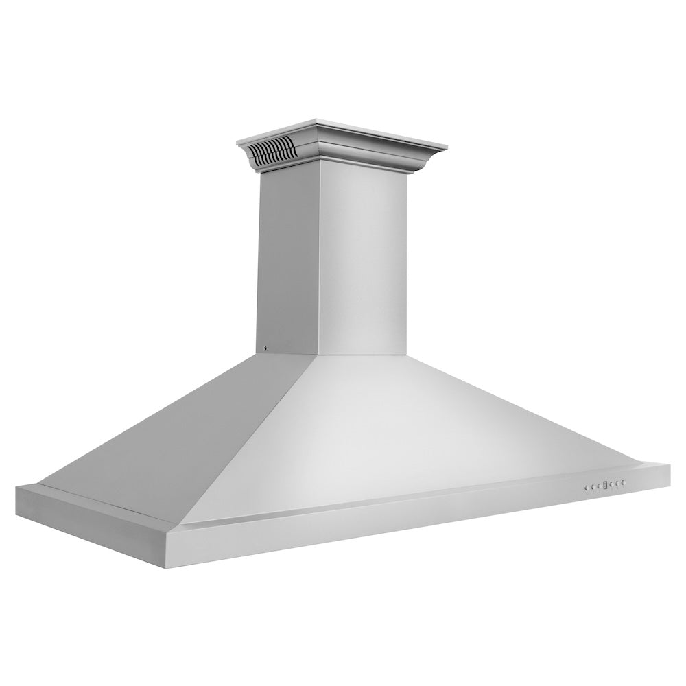ZLINE CrownSound 48-inch range hood in stainless steel KBCRN-BT-48, side view