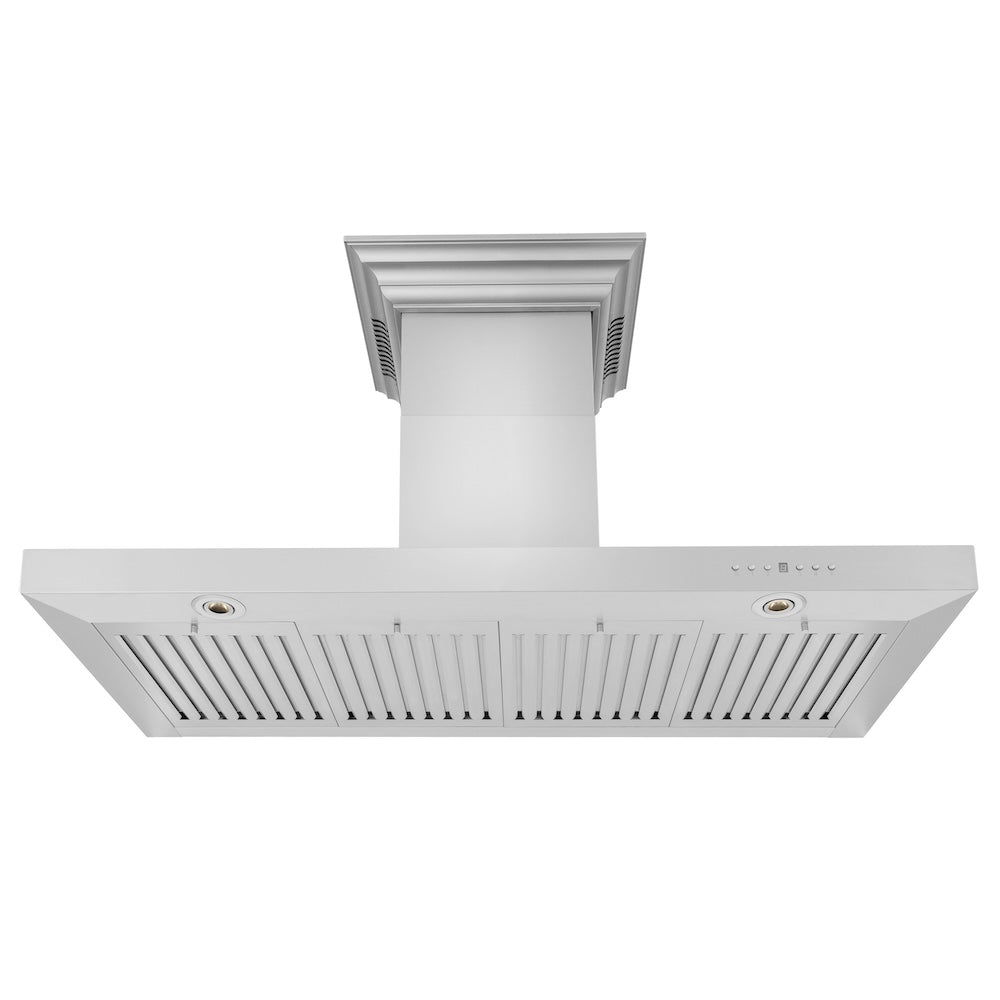ZLINE CrownSound 48-inch range hood in stainless steel KECRN-BT-48, front view