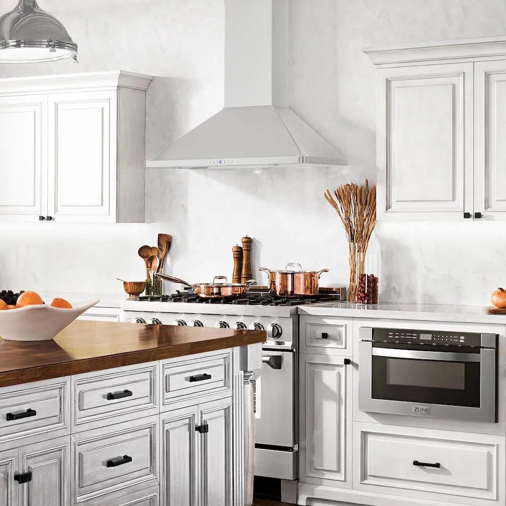 ZLINE Convertible Vent 30-inch range hood in stainless steel KF1-30, view 2