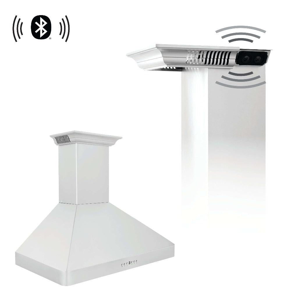 ZLINE CrownSound 30-inch range hood in stainless steel KF2CRN-BT-30