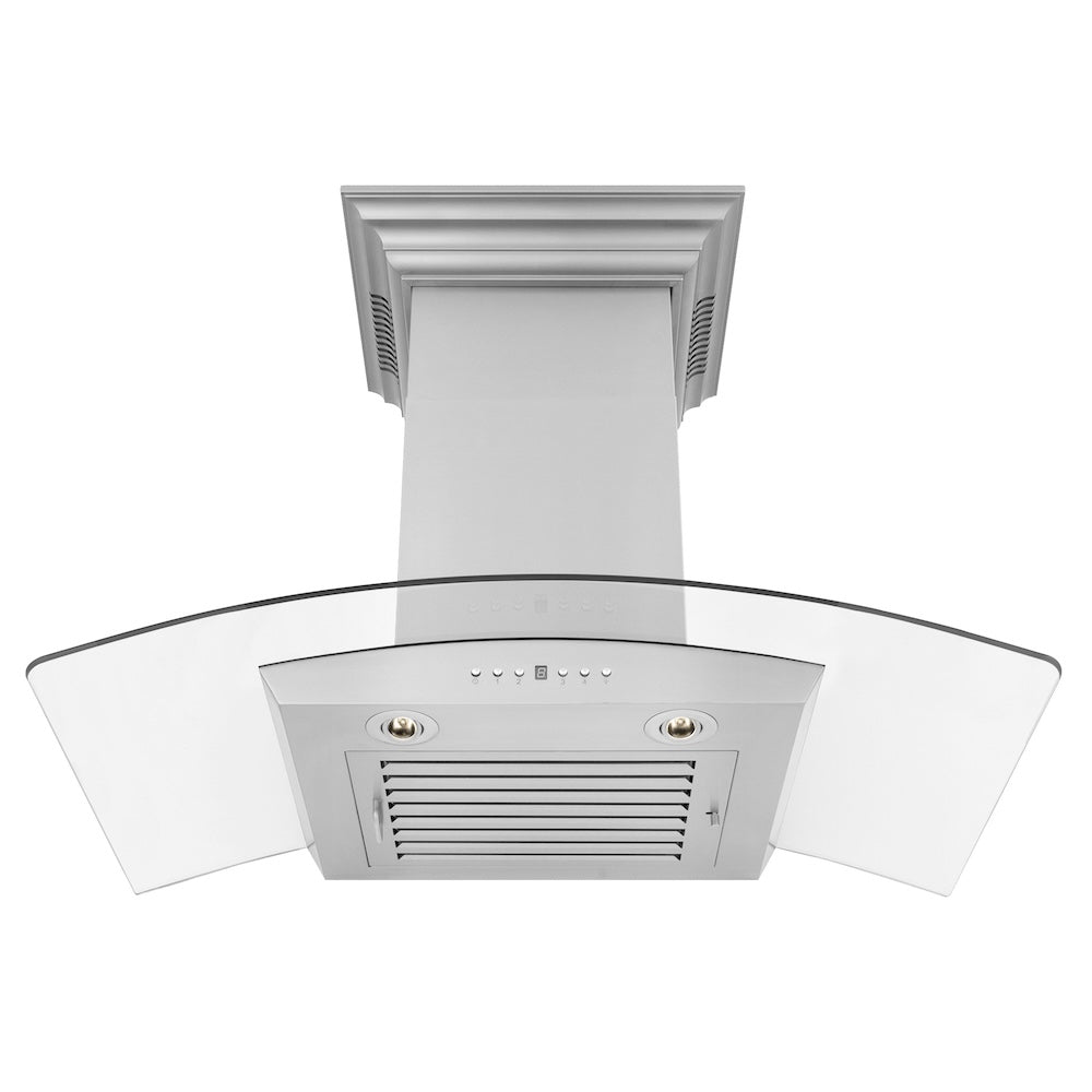 ZLINE CrownSound 36-inch range hood in stainless steel KZCRN-BT-36, front view