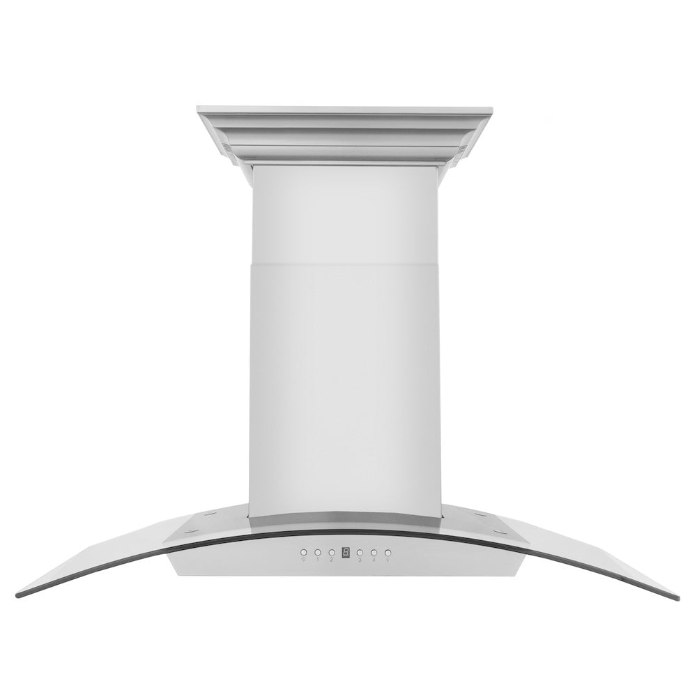 ZLINE CrownSound 36-inch range hood in stainless steel KZCRN-BT-36, front view