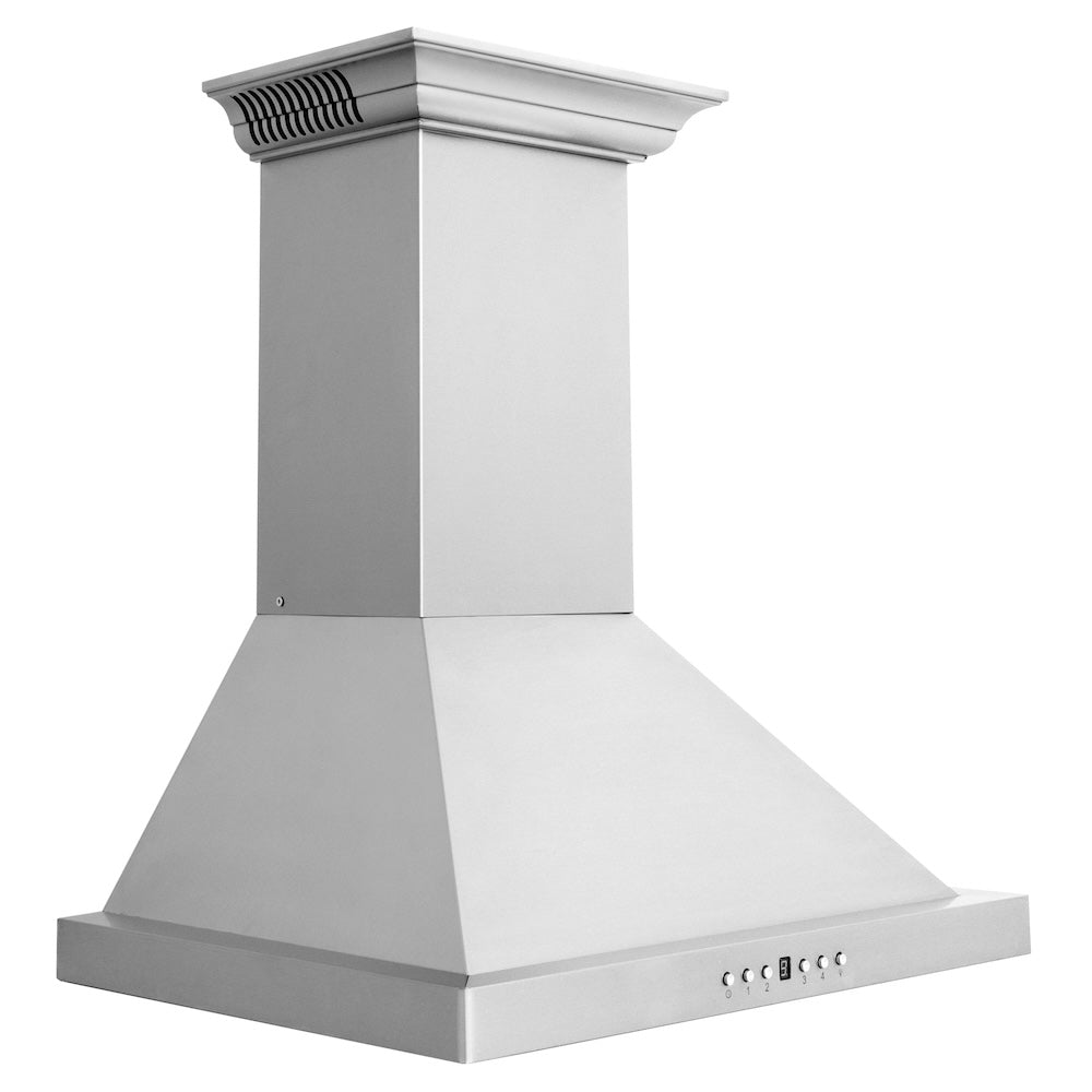 ZLINE CrownSound 24-inch range hood in stainless steel KBCRN-BT-24, from above