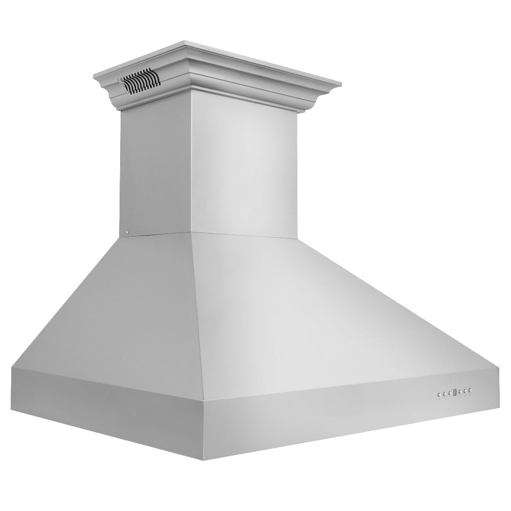 ZLINE Professional 60-inch range hood in stainless steel 697CRN-BT-60, side view