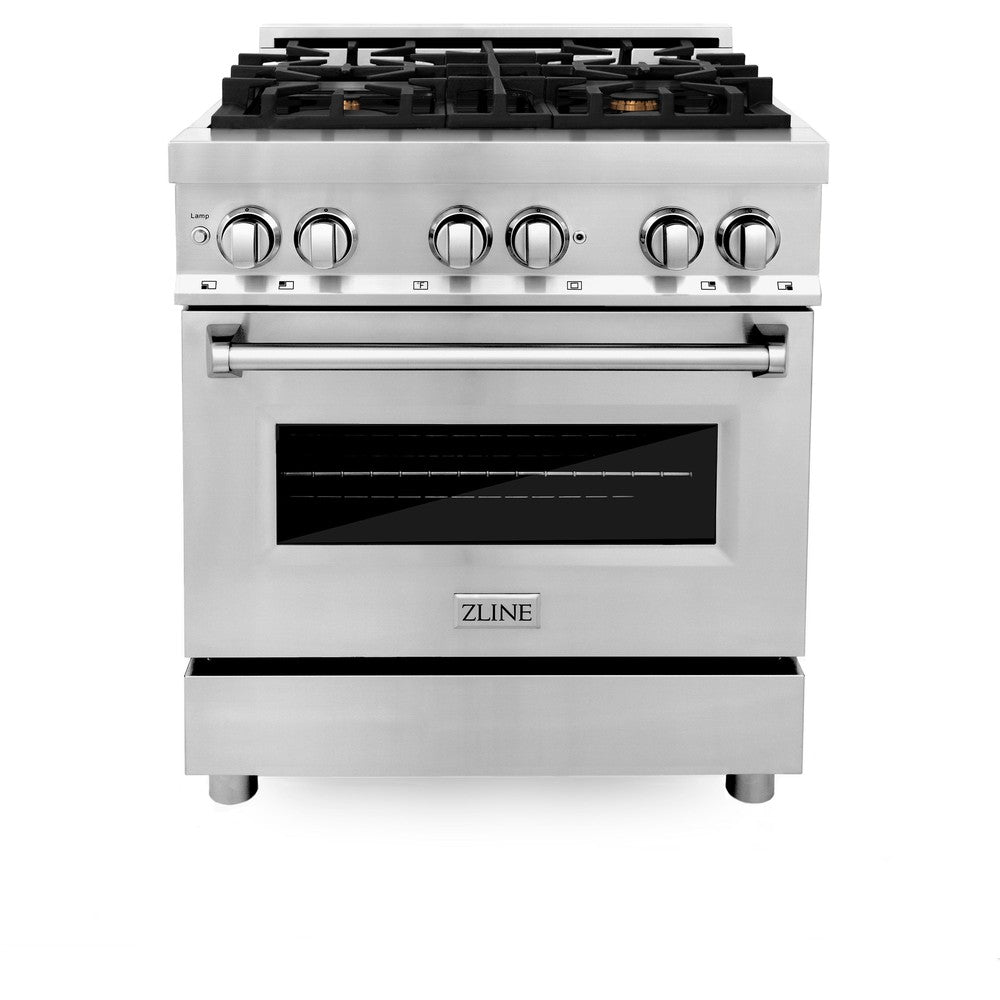 ZLINE Legacy 30-inch range in stainless steel RA-BR-30, front view