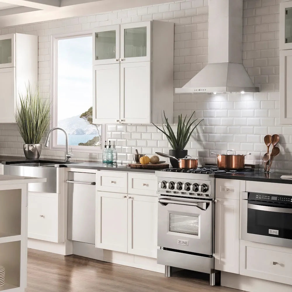 ZLINE Convertible Vent 24-inch range hood in stainless steel KB-24, view 2