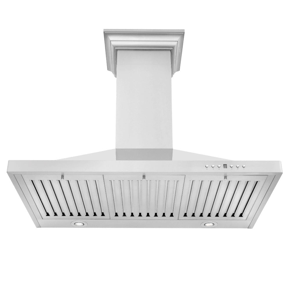 ZLINE Convertible Vent 48-inch range hood in stainless steel KBCRN-48, front view