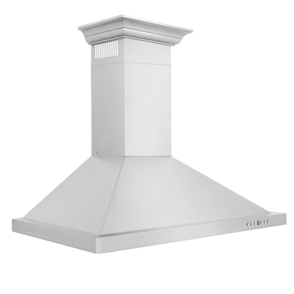 ZLINE Convertible Vent 48-inch range hood in stainless steel KBCRN-48, from above