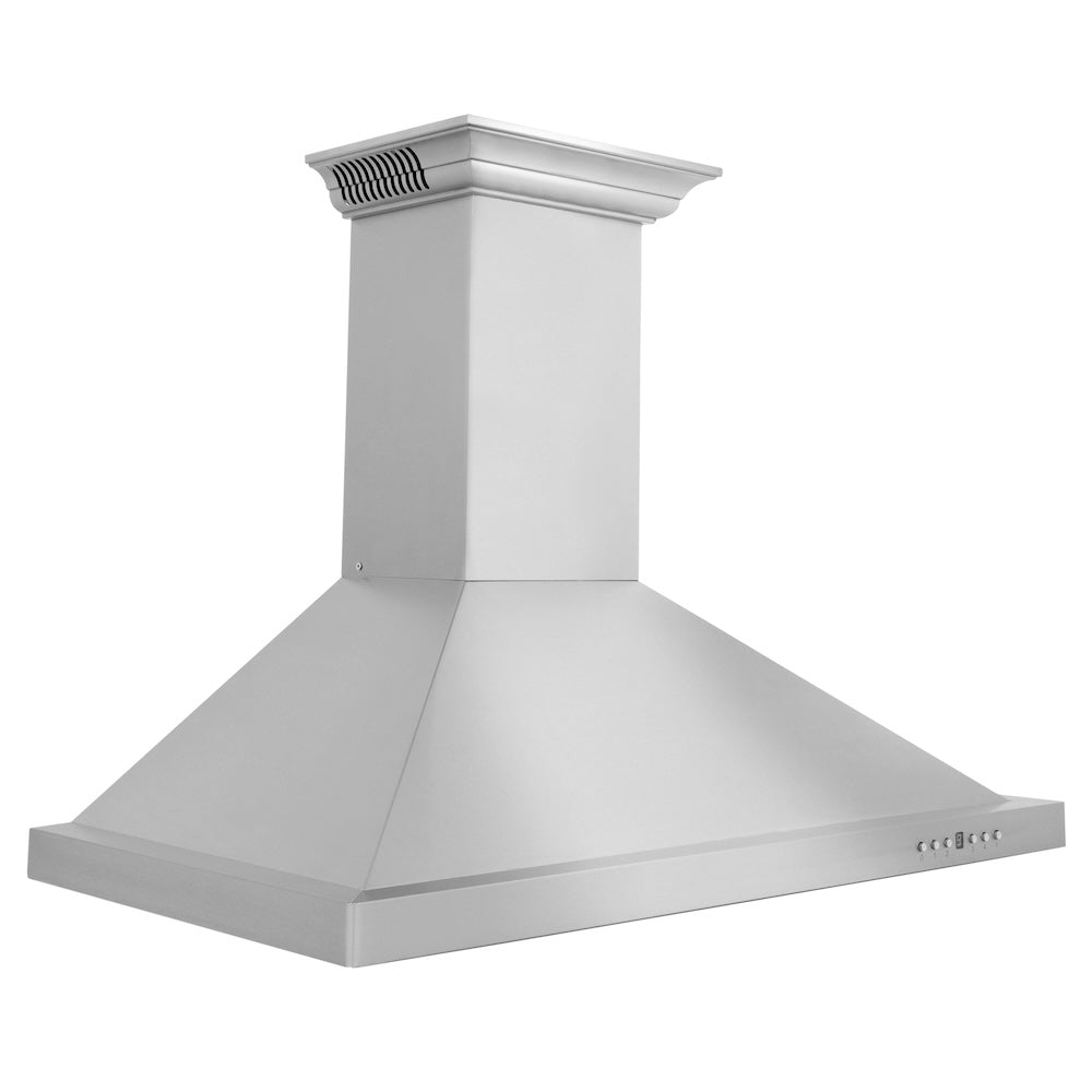ZLINE CrownSound 36-inch range hood in stainless steel KBCRN-BT-36, from above