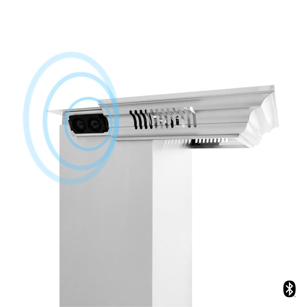ZLINE CrownSound 48-inch range hood in stainless steel KN4CRN-BT-48, view 3