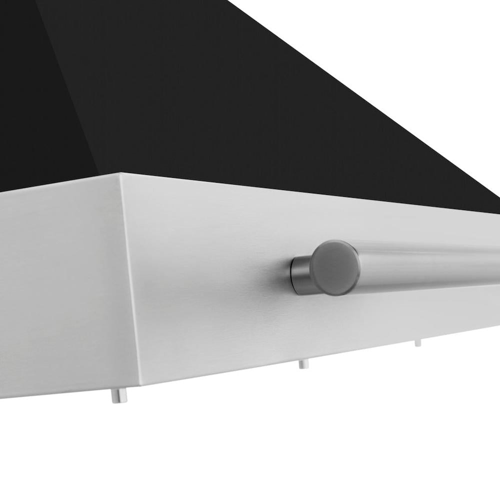 ZLINE 36-inch range hood in black matte KB4STX-BLM-36, detail
