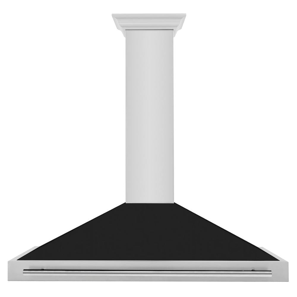 ZLINE 48-inch range hood in black matte KB4STX-BLM-48, front view
