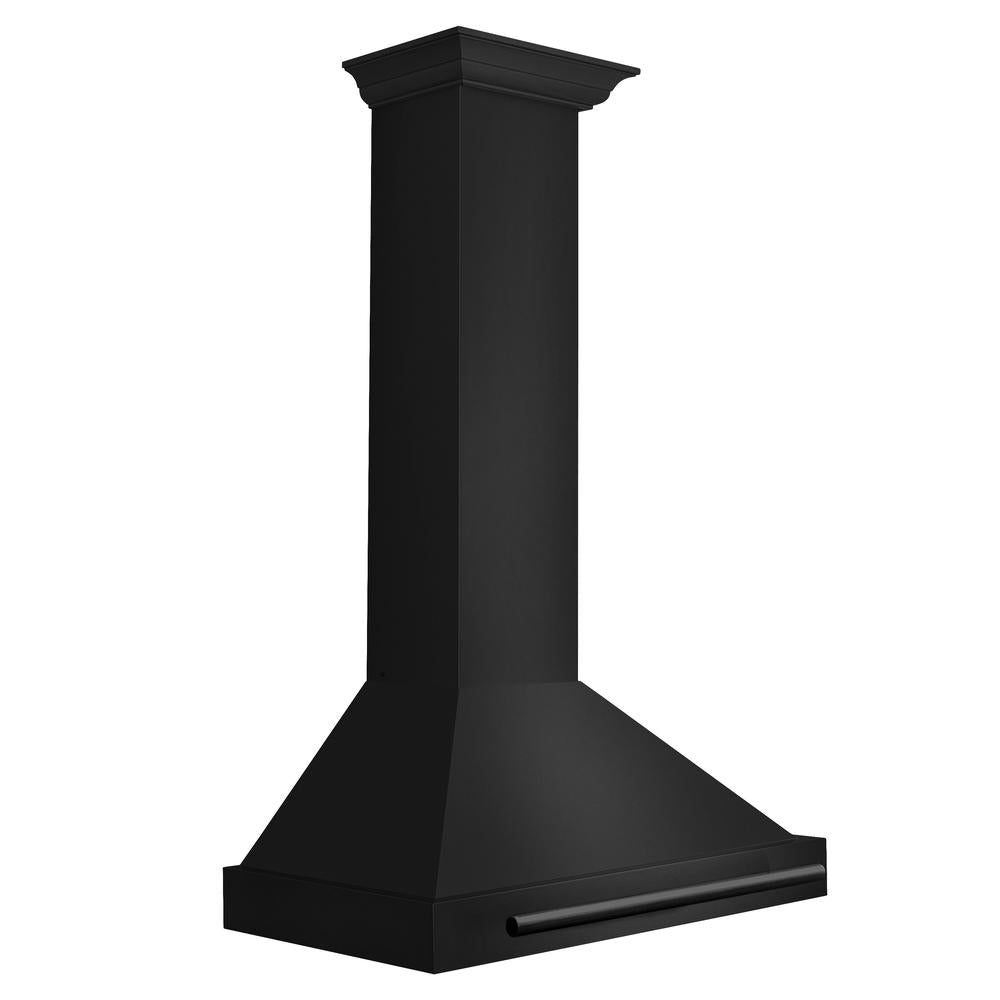 ZLINE 30-inch range hood in black stainless steel BSKB4X-30, side view