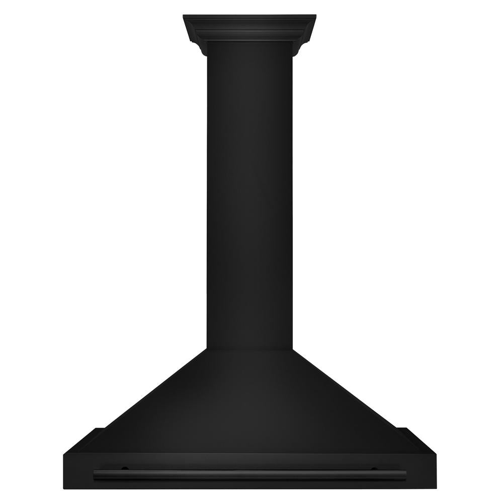 ZLINE 36-inch range hood in black stainless steel BSKB4X-36, front view