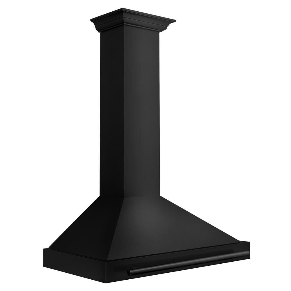 ZLINE 36-inch range hood in black stainless steel BSKB4X-36, side view