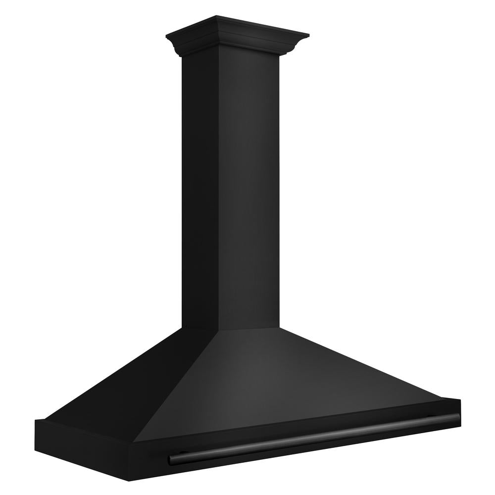 ZLINE 48-inch range hood in black stainless steel BSKB4X-48, side view