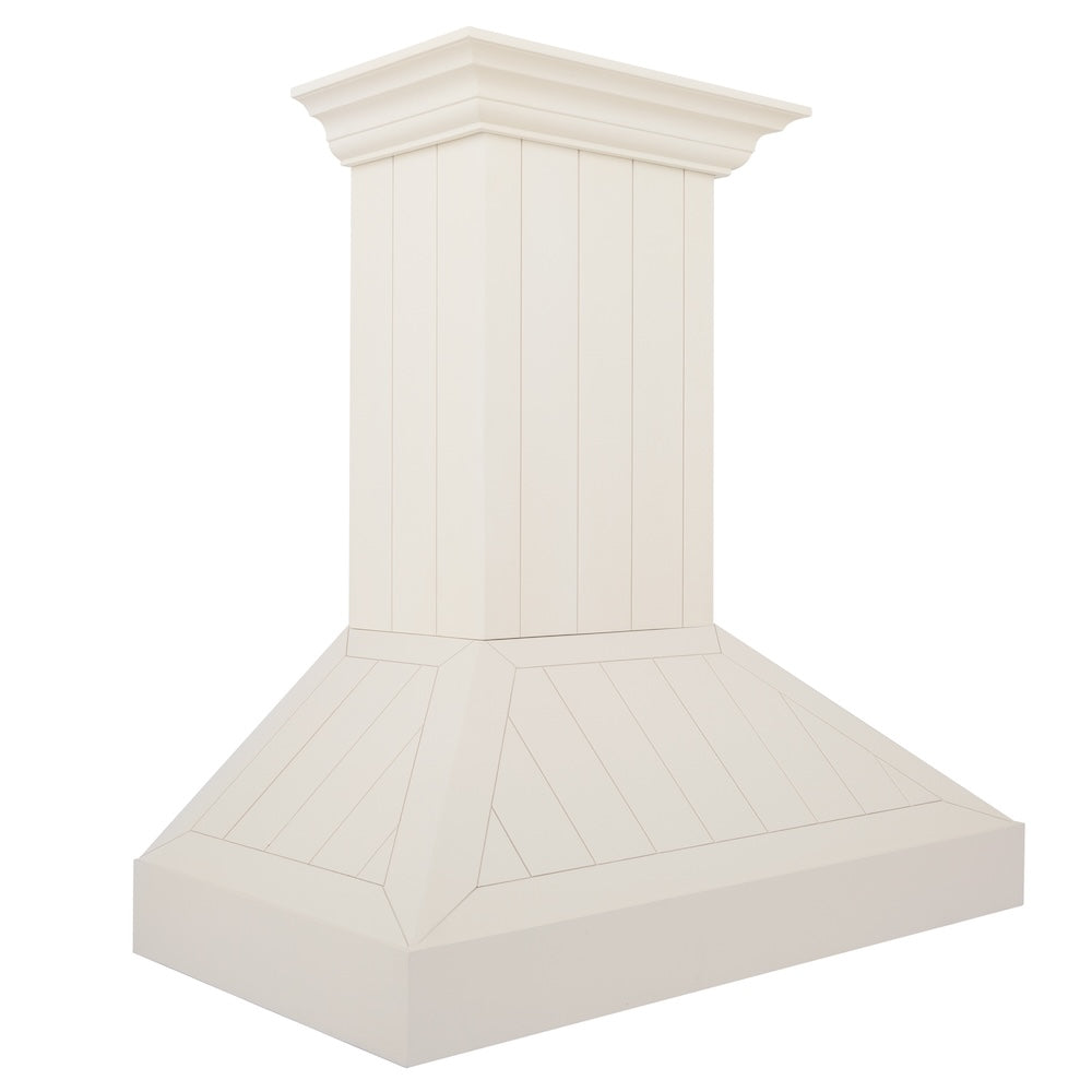 ZLINE Wooden 30-inch range hood in cottage white KPTT-30, front view