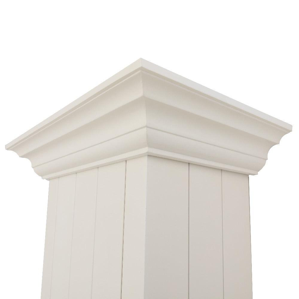 ZLINE Wooden 48-inch range hood in cottage white KPTT-48, detail