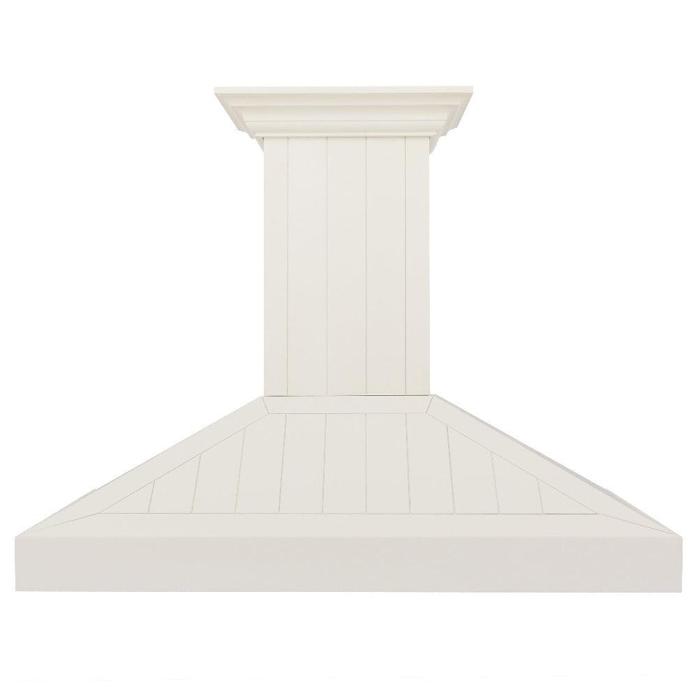 ZLINE Wooden 48-inch range hood in cottage white KPTT-48, front view