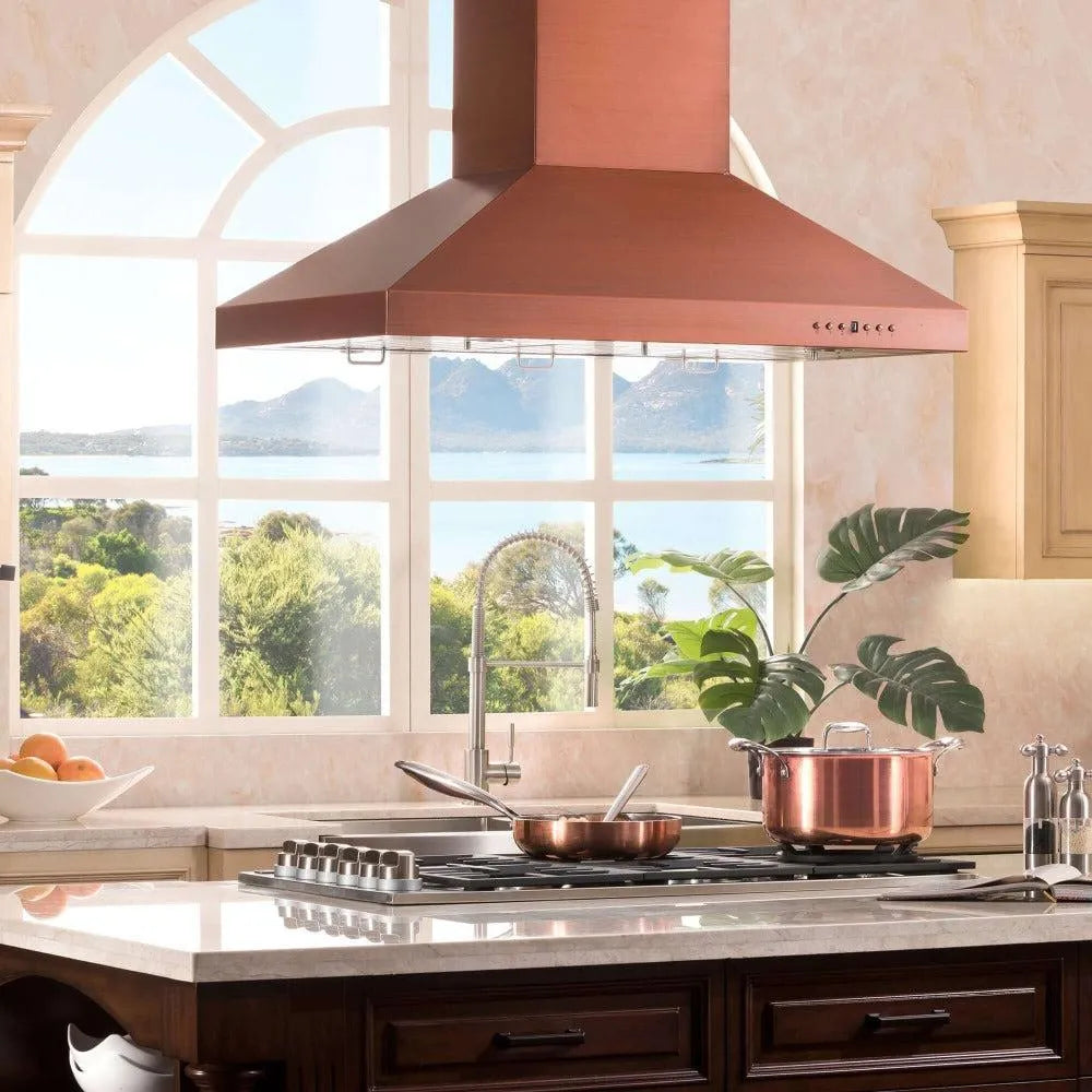 ZLINE Designer 36-inch range hood in copper 8KL3IC-36, view 2