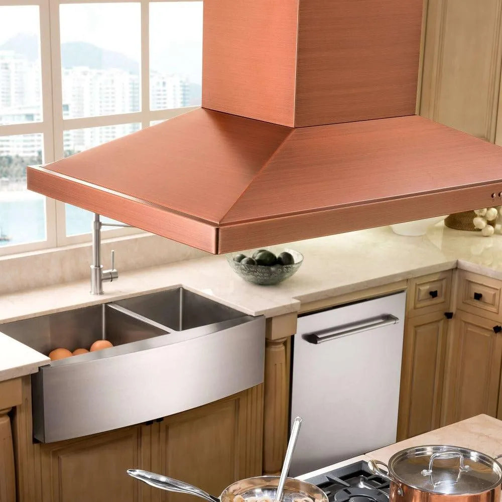 ZLINE Designer 36-inch range hood in copper 8KL3IC-36, view 4