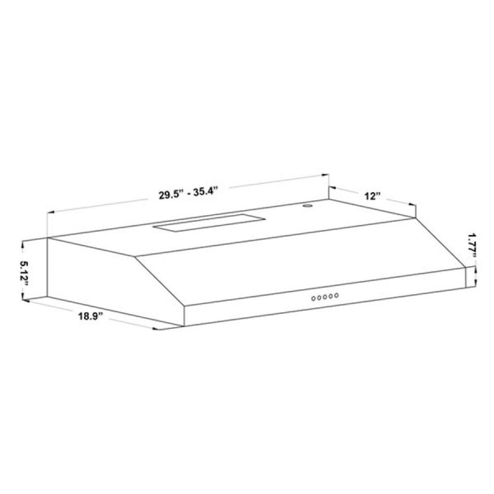 ZLINE 30-inch range hood in stainless steel 615-30, view 7
