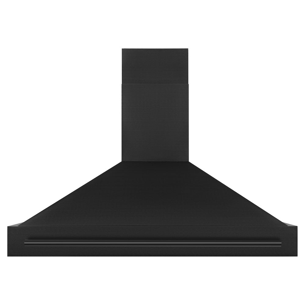 ZLINE 48-inch range hood in black stainless steel BS655-48-BS, front view