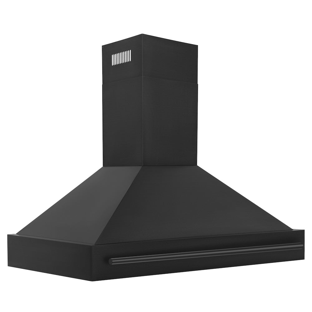 ZLINE 48-inch range hood in black stainless steel BS655-48-BS, side view