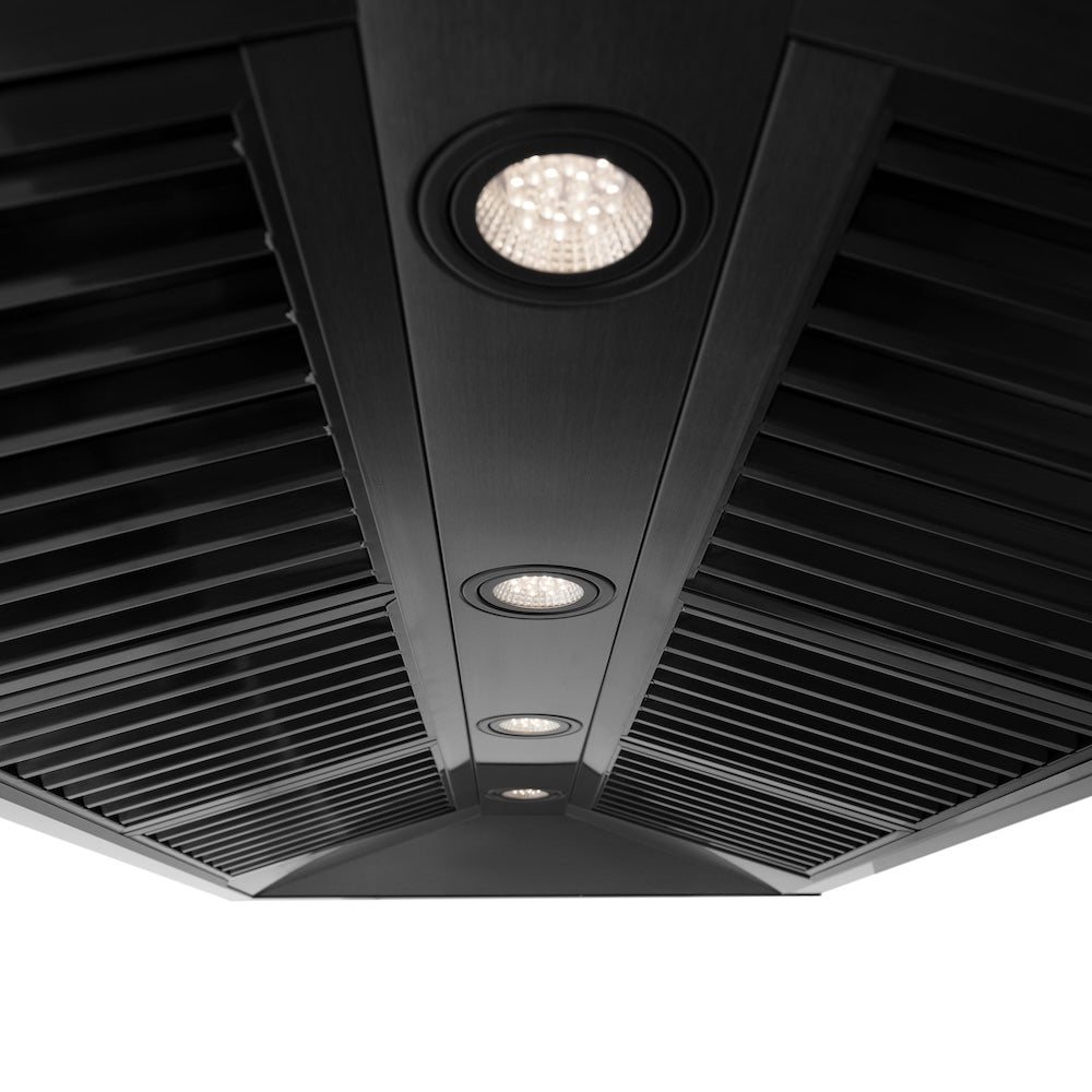 ZLINE 48-inch range hood in black stainless steel BS655-48-BS, detail