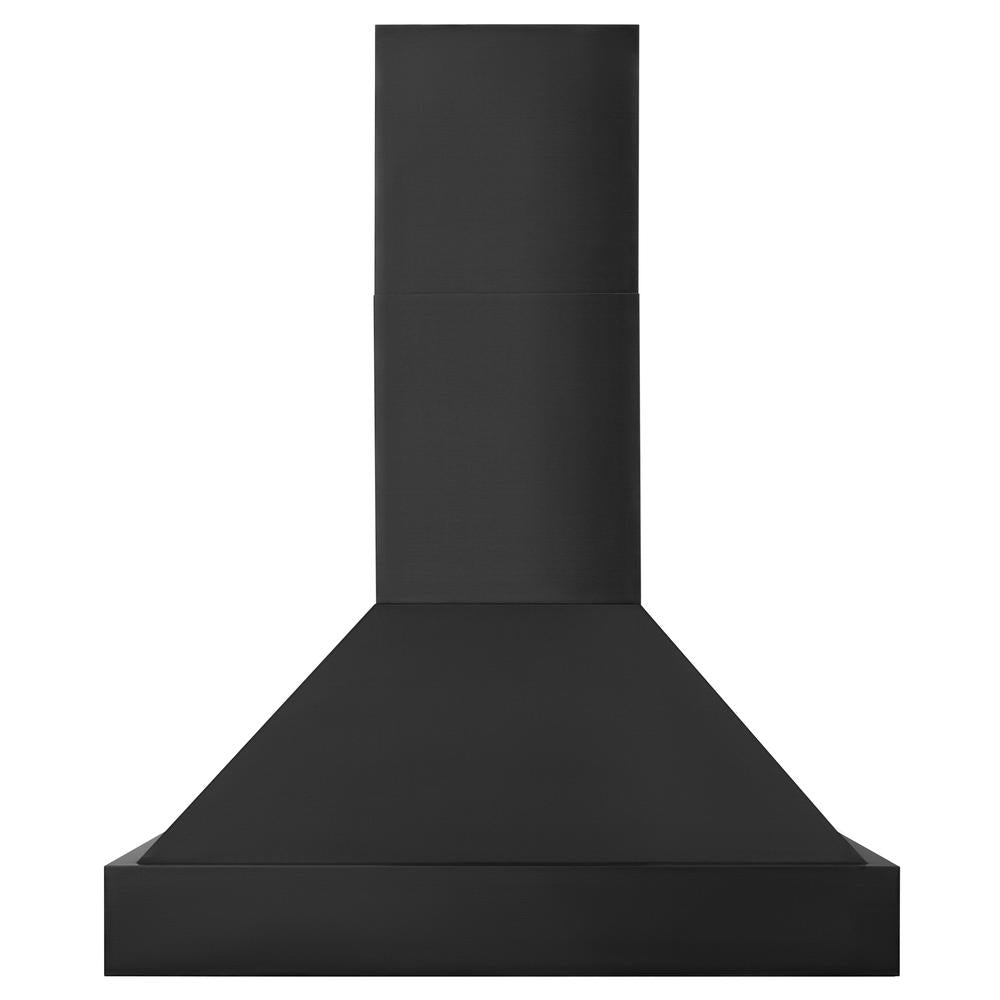 ZLINE 36-inch range hood in black stainless steel BS655N-36, front view