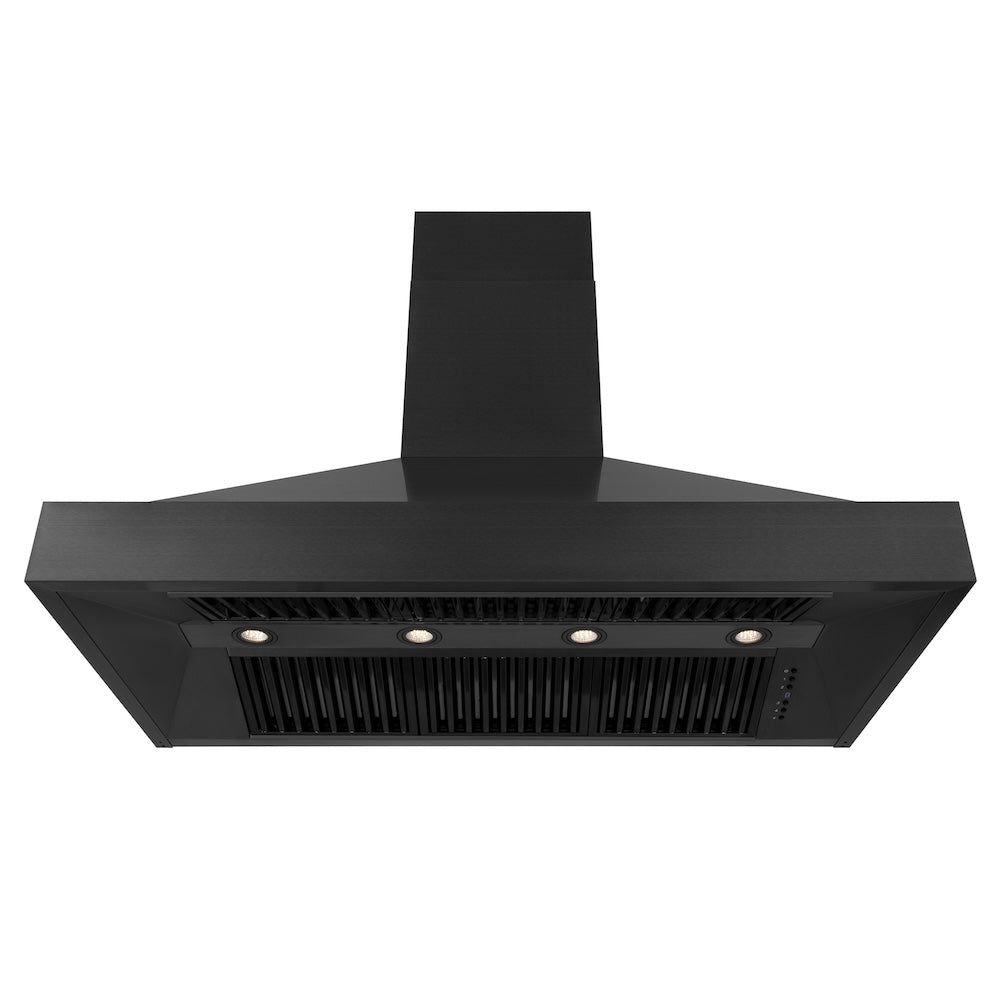 ZLINE 48-inch range hood in black stainless steel BS655N-48, front view