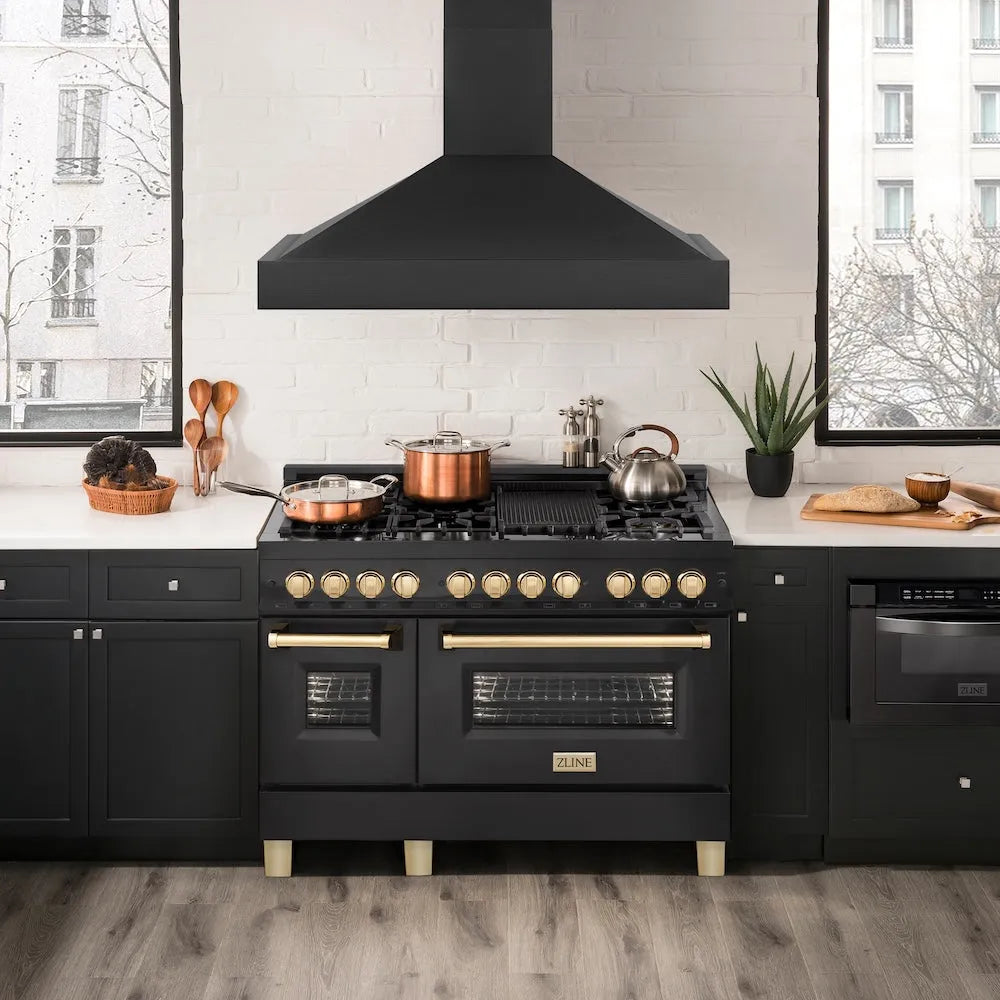 ZLINE 48-inch range hood in black stainless steel BS655N-48, view 2