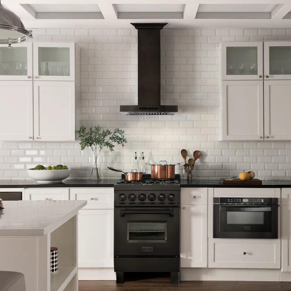 ZLINE CrownSound 24-inch range hood in black stainless steel BSKENCRN-BT-24, view 2