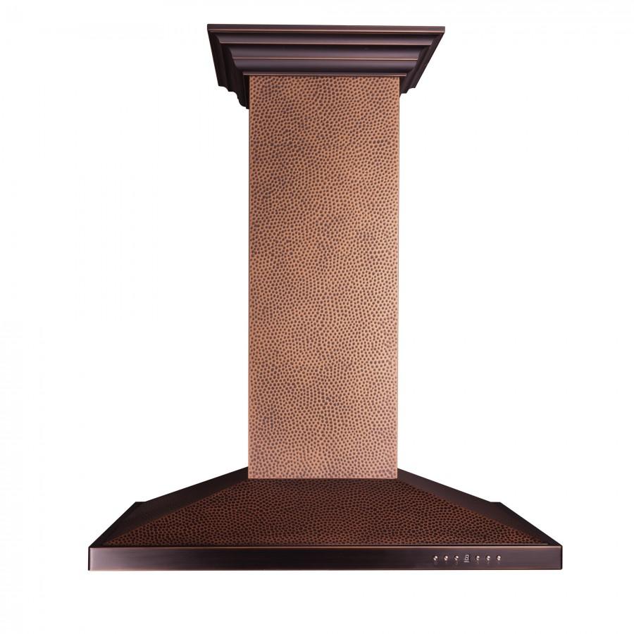 ZLINE Designer 30-inch range hood in hand-hammered copper 8GL2HI-30, view 2