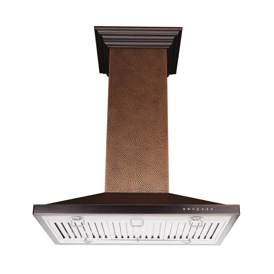 ZLINE Designer 36-inch range hood in hand-hammered copper 8GL2HI-36, view 5
