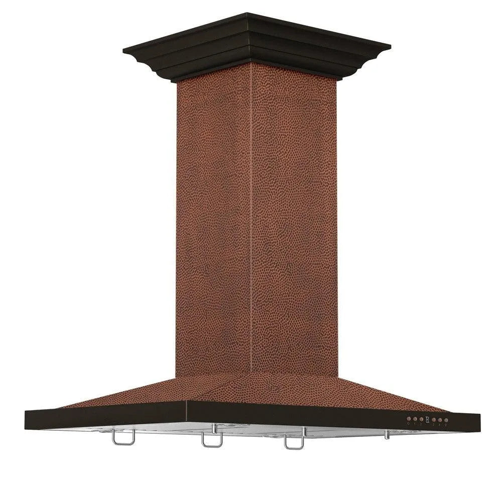 ZLINE Designer 36-inch range hood in hand-hammered copper 8GL2HI-36, view 4